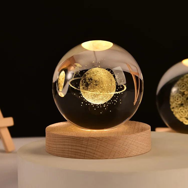 LED Night Light Milky Way Galaxy .Solar System. Crystal Ball Children Night Lamp HomeRoots Supply