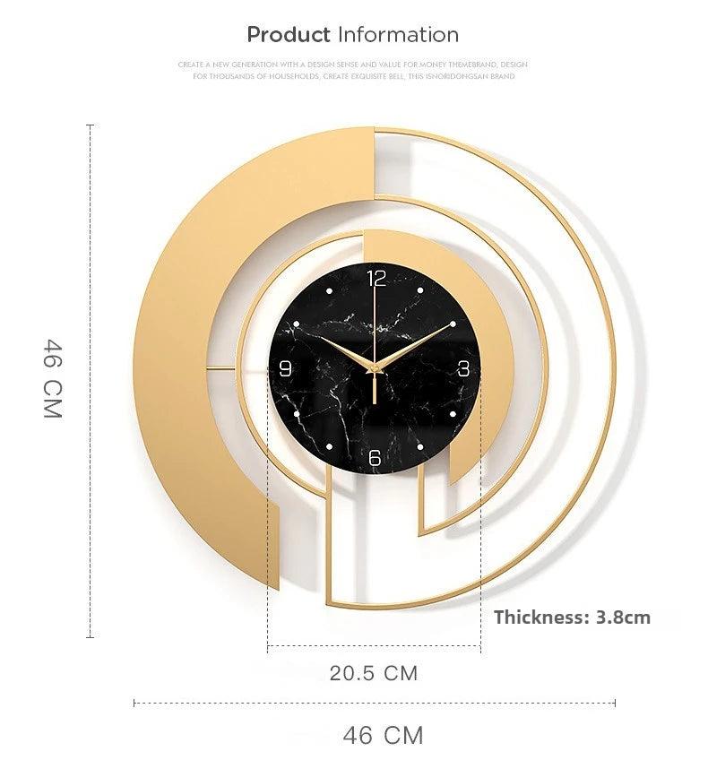 Nordic Wall Clocks Stylish Metal Living Room Clocks Elegant Rooms Ornaments Clock Mechanism Silent Luxury Clock Watch Decoration HomeRoots Supply