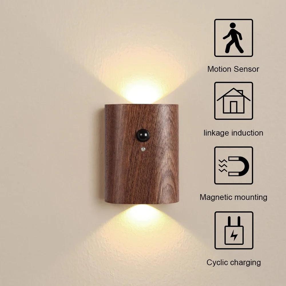 Wooden Motion Sensor Night Light HomeRoots Supply