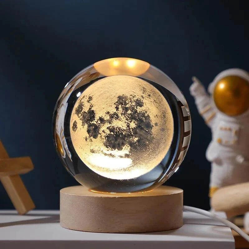 LED Night Light Milky Way Galaxy .Solar System. Crystal Ball Children Night Lamp HomeRoots Supply