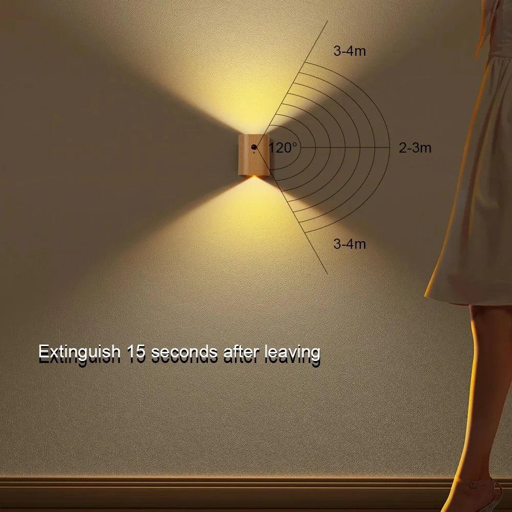 Wooden Motion Sensor Night Light HomeRoots Supply