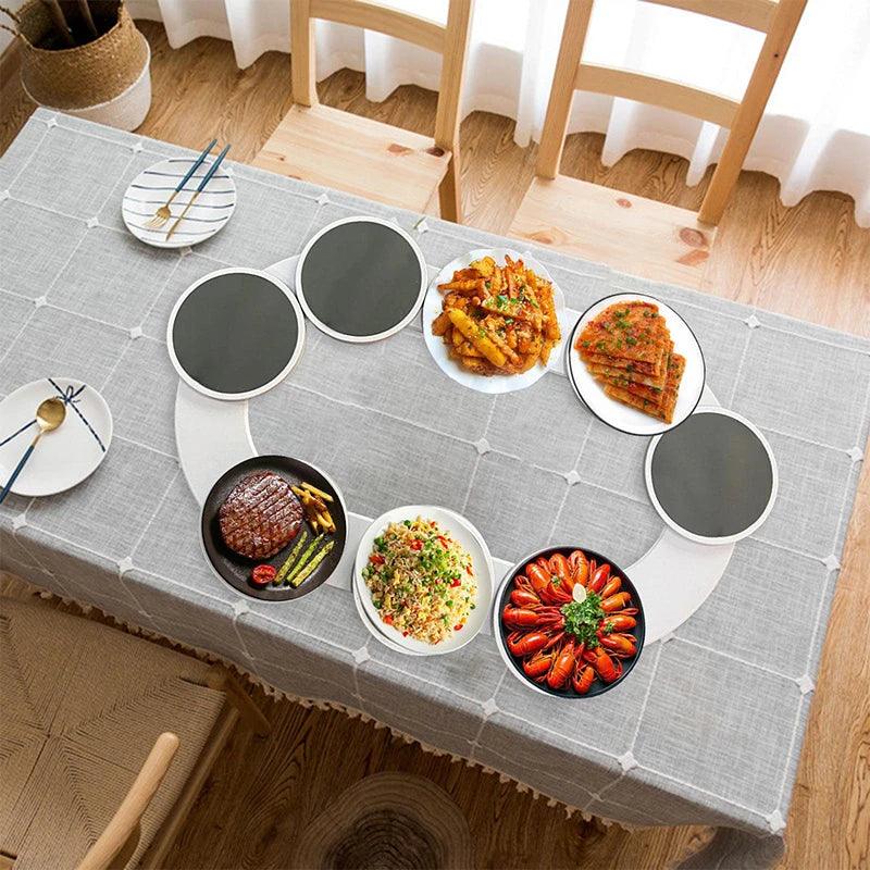 Rotating Dining Table Tray Food Serving Lazy Susan Tray Rotating Meal  for Home Restaurant Kitchen HomeRoots Supply