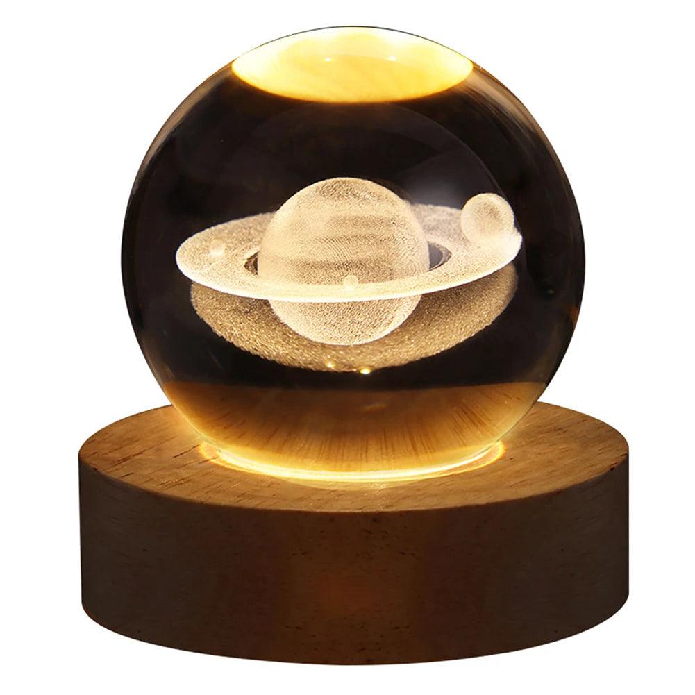 Unique 3D Crystal Ball Lamp HomeRoots Supply