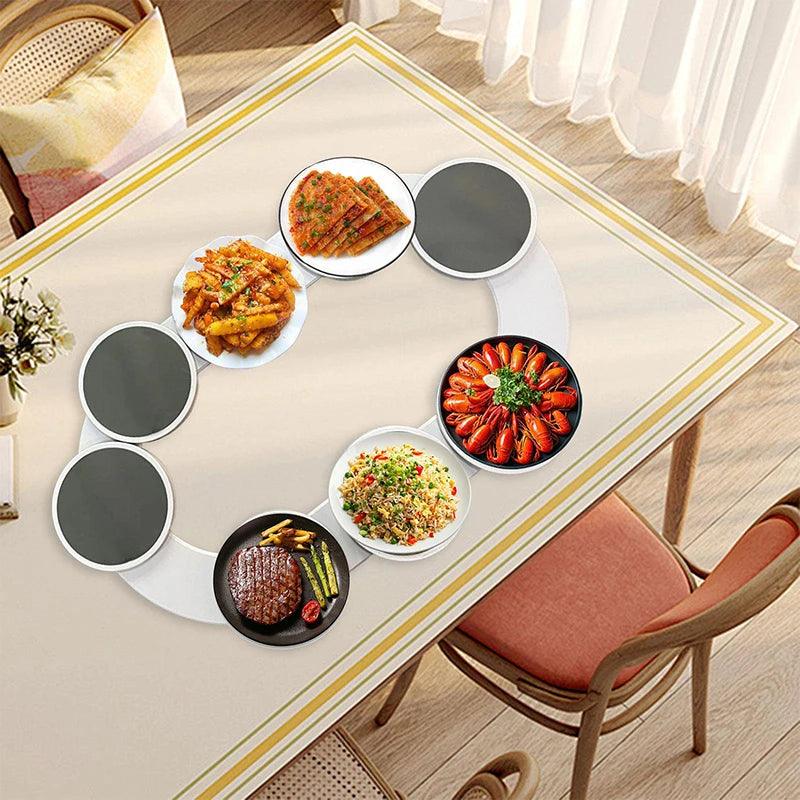 Rotating Dining Table Tray Food Serving Lazy Susan Tray Rotating Meal  for Home Restaurant Kitchen HomeRoots Supply