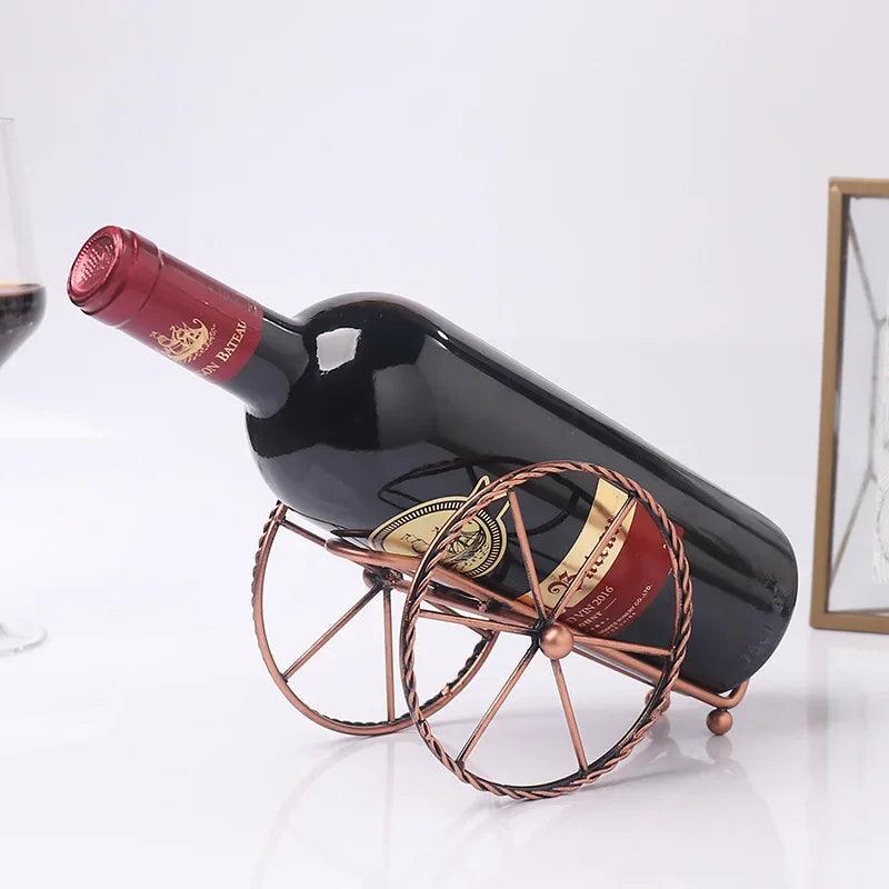 Creative Metal Wine Rack Vintage Wine Bottle Storage HomeRoots Supply