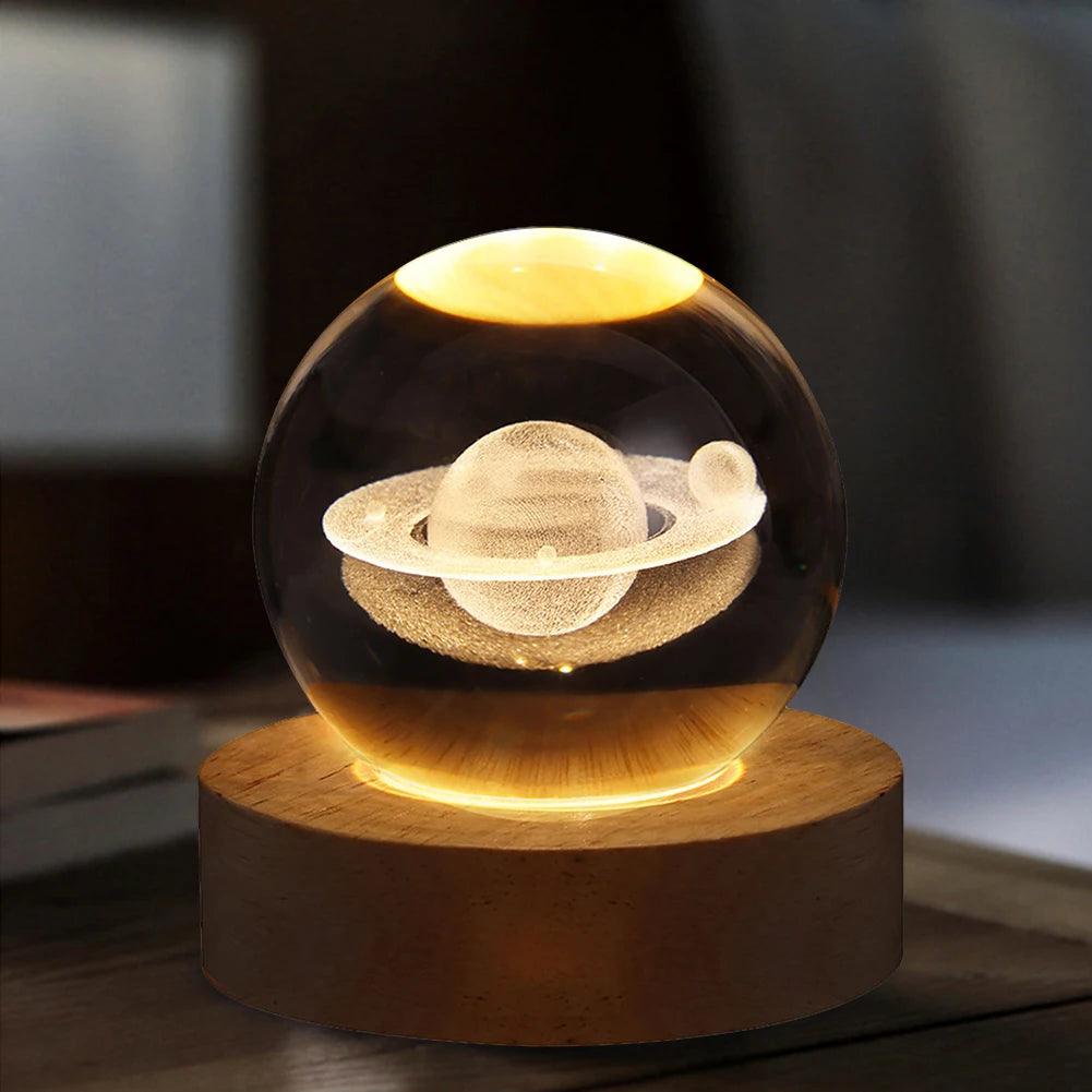 Unique 3D Crystal Ball Lamp HomeRoots Supply