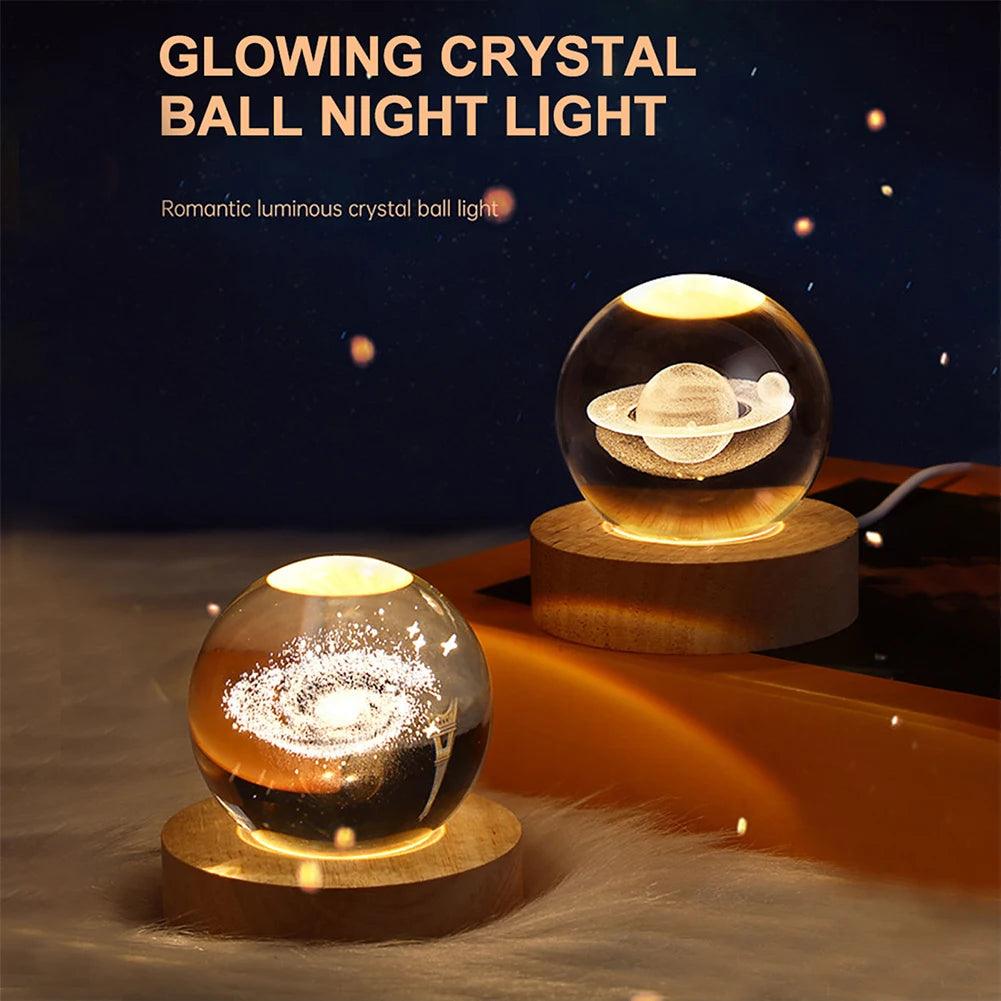 Unique 3D Crystal Ball Lamp HomeRoots Supply