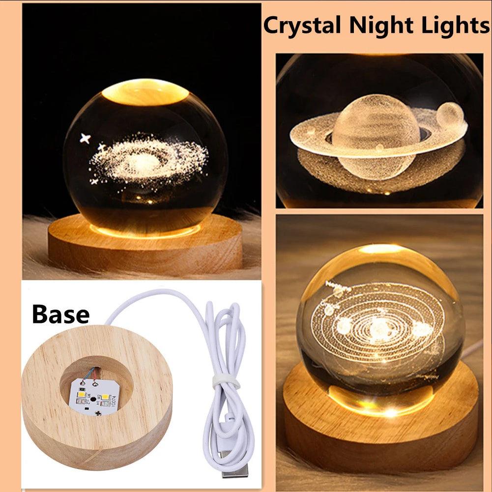 Unique 3D Crystal Ball Lamp HomeRoots Supply