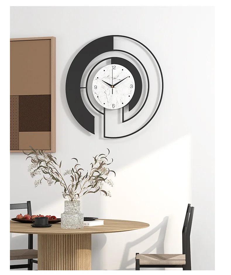 Nordic Wall Clocks Stylish Metal Living Room Clocks Elegant Rooms Ornaments Clock Mechanism Silent Luxury Clock Watch Decoration HomeRoots Supply