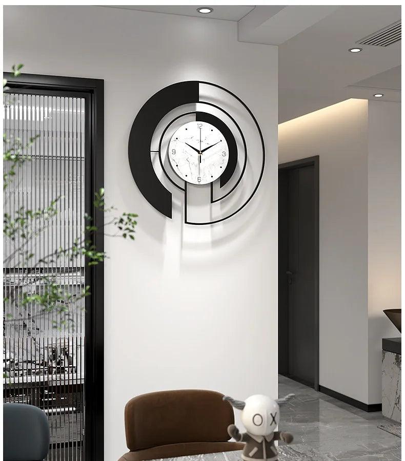 Nordic Wall Clocks Stylish Metal Living Room Clocks Elegant Rooms Ornaments Clock Mechanism Silent Luxury Clock Watch Decoration HomeRoots Supply