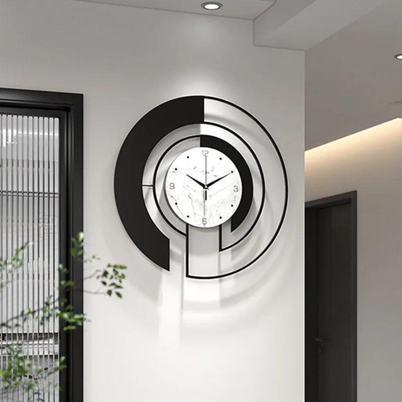 Nordic Wall Clocks Stylish Metal Living Room Clocks Elegant Rooms Ornaments Clock Mechanism Silent Luxury Clock Watch Decoration HomeRoots Supply