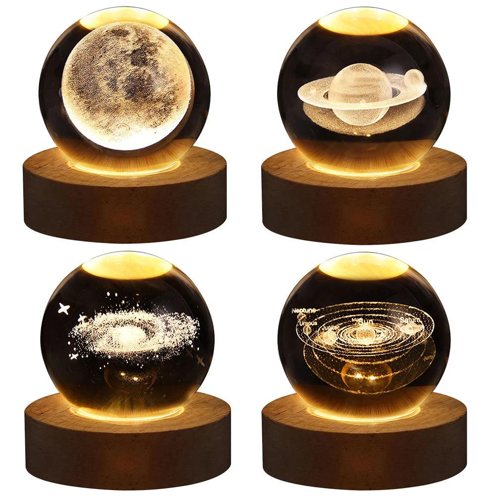 Unique 3D Crystal Ball Lamp HomeRoots Supply