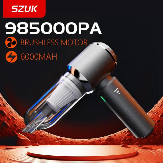 SZUK 985000PA Car Vacuum Cleaner Wireless Mini Handheld Strong Suction Cleaning Machine Portable Vacuum Cleaner for Car Home HomeRoots Supply