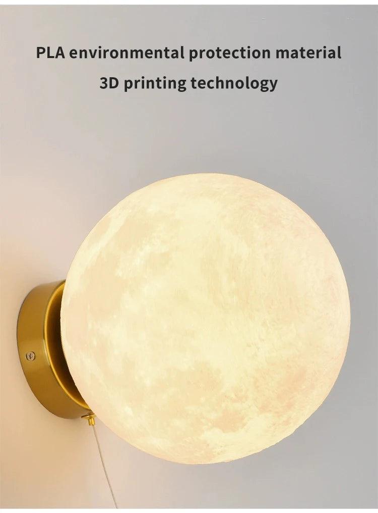 Astronaut LED Moon Wall Lamp HomeRoots Supply