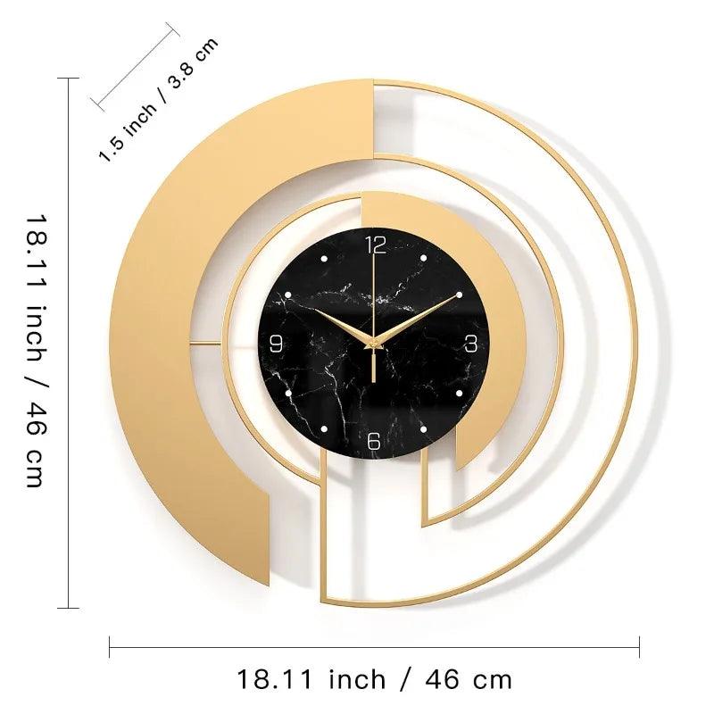 Nordic Wall Clocks Stylish Metal Living Room Clocks Elegant Rooms Ornaments Clock Mechanism Silent Luxury Clock Watch Decoration HomeRoots Supply