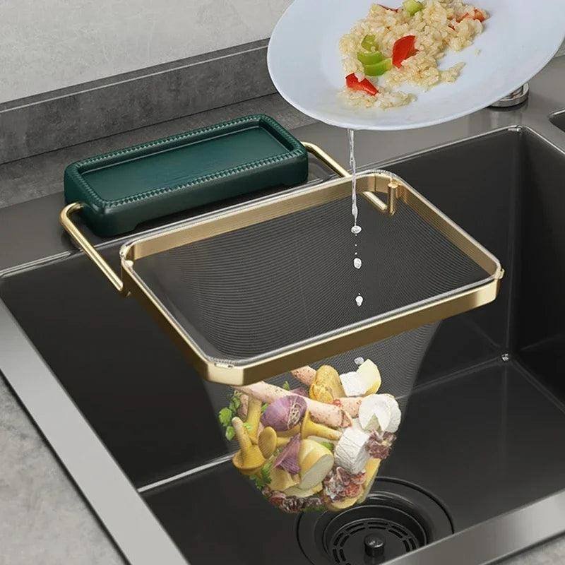 Sink Filter Rack Kitchen Foldable Sink Strainer HomeRoots Supply