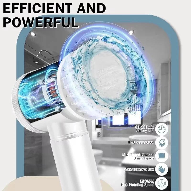 Electric Scrubber Spin Cleaning Brush HomeRoots Supply