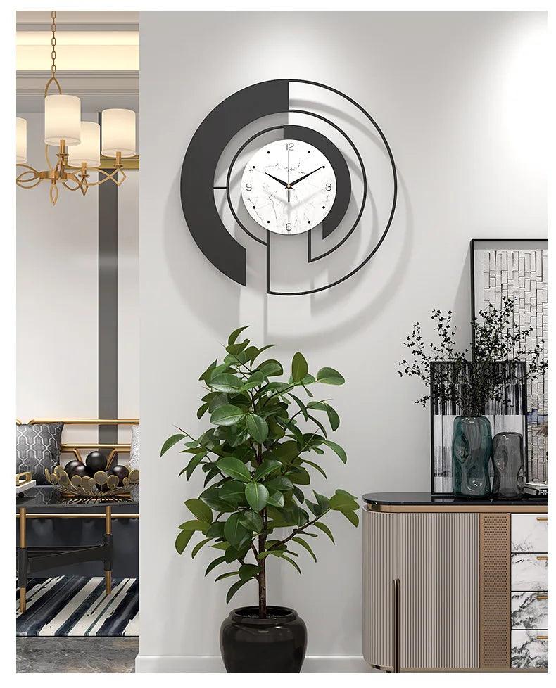 Nordic Wall Clocks Stylish Metal Living Room Clocks Elegant Rooms Ornaments Clock Mechanism Silent Luxury Clock Watch Decoration HomeRoots Supply