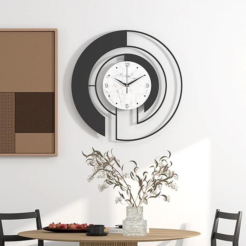 Nordic Wall Clocks Stylish Metal Living Room Clocks Elegant Rooms Ornaments Clock Mechanism Silent Luxury Clock Watch Decoration HomeRoots Supply