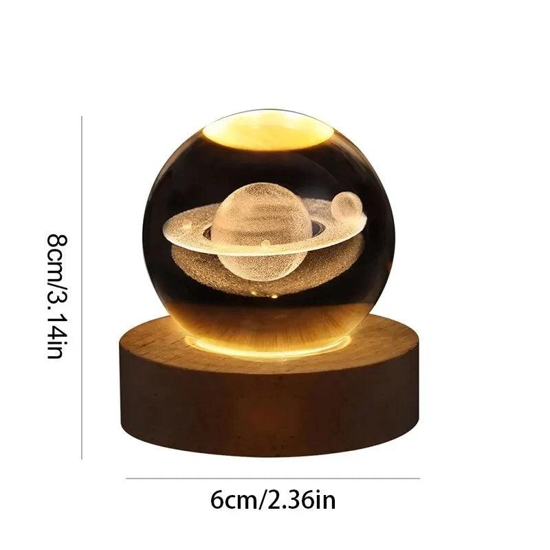 LED Night Light Milky Way Galaxy .Solar System. Crystal Ball Children Night Lamp HomeRoots Supply