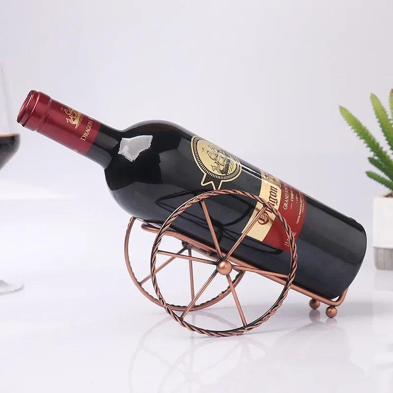 Creative Metal Wine Rack Vintage Wine Bottle Storage HomeRoots Supply