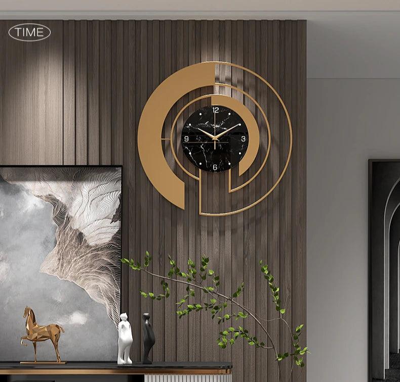 Nordic Wall Clocks Stylish Metal Living Room Clocks Elegant Rooms Ornaments Clock Mechanism Silent Luxury Clock Watch Decoration HomeRoots Supply