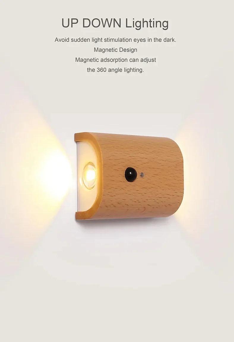 Wooden Motion Sensor Night Light HomeRoots Supply