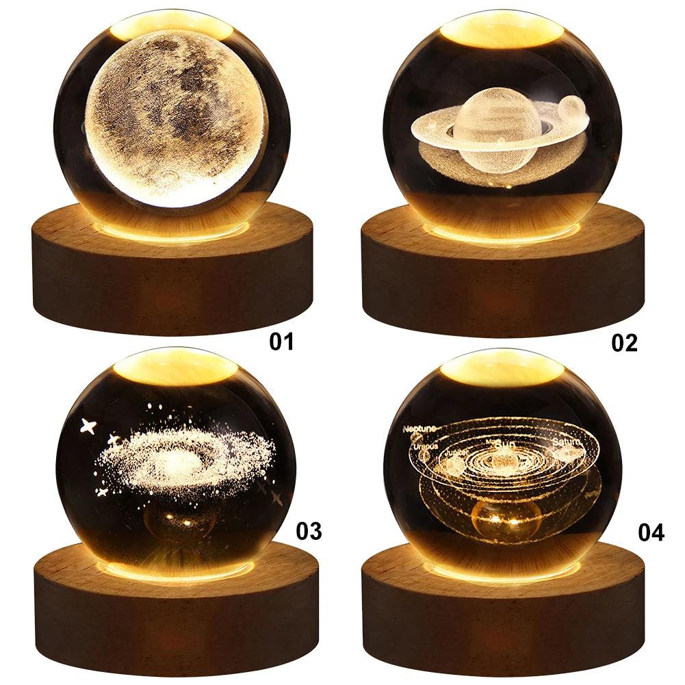 Unique 3D Crystal Ball Lamp HomeRoots Supply