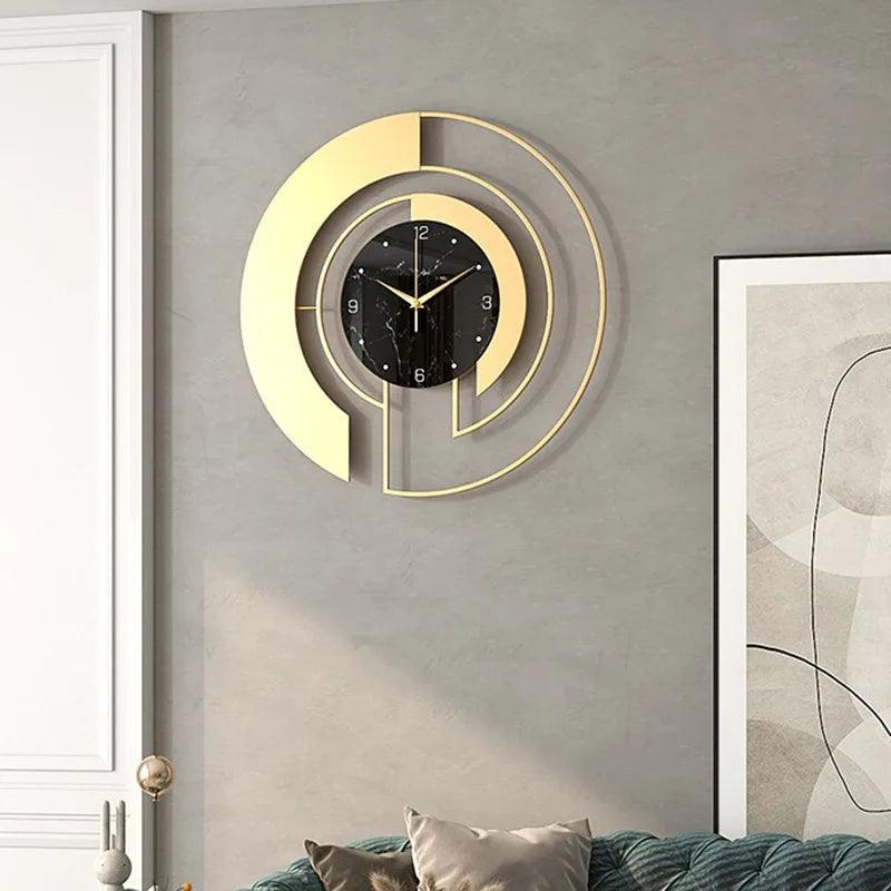 Nordic Wall Clocks Stylish Metal Living Room Clocks Elegant Rooms Ornaments Clock Mechanism Silent Luxury Clock Watch Decoration HomeRoots Supply