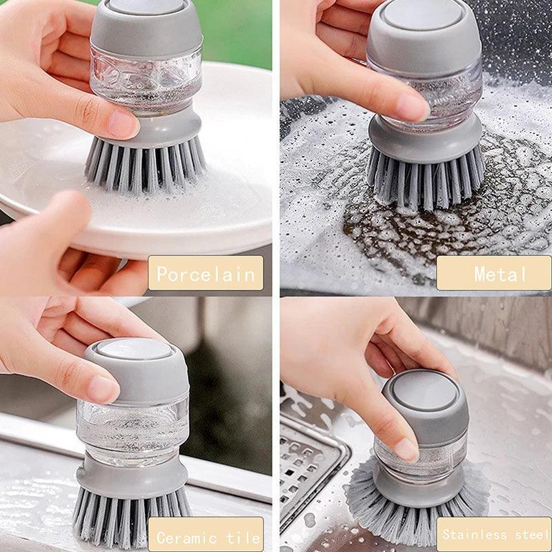 Kitchen Cleaning Brush Liquid Addition Soap HomeRoots Supply