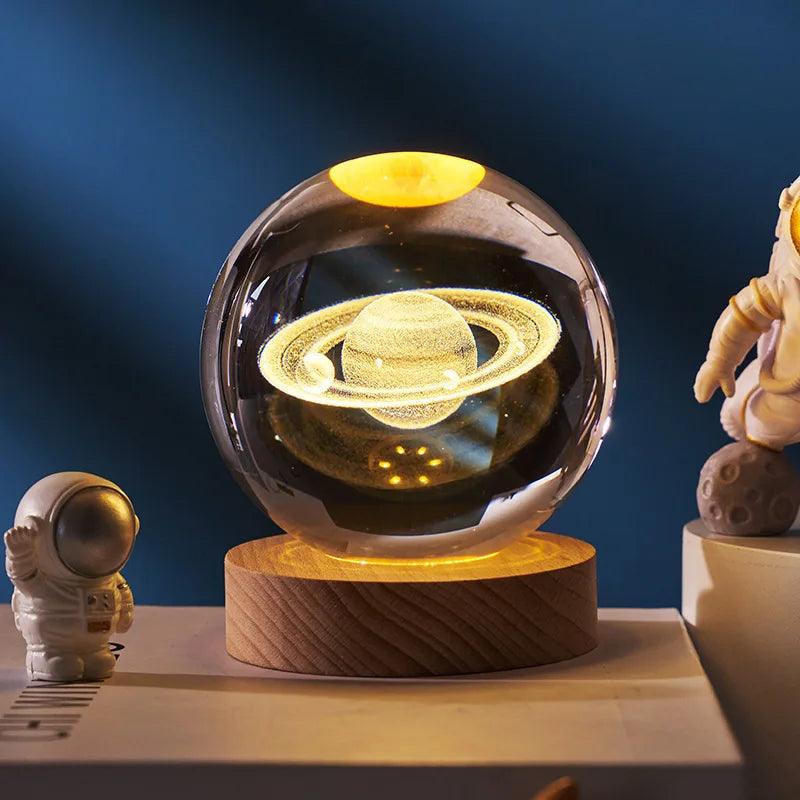 LED Night Light Milky Way Galaxy .Solar System. Crystal Ball Children Night Lamp HomeRoots Supply