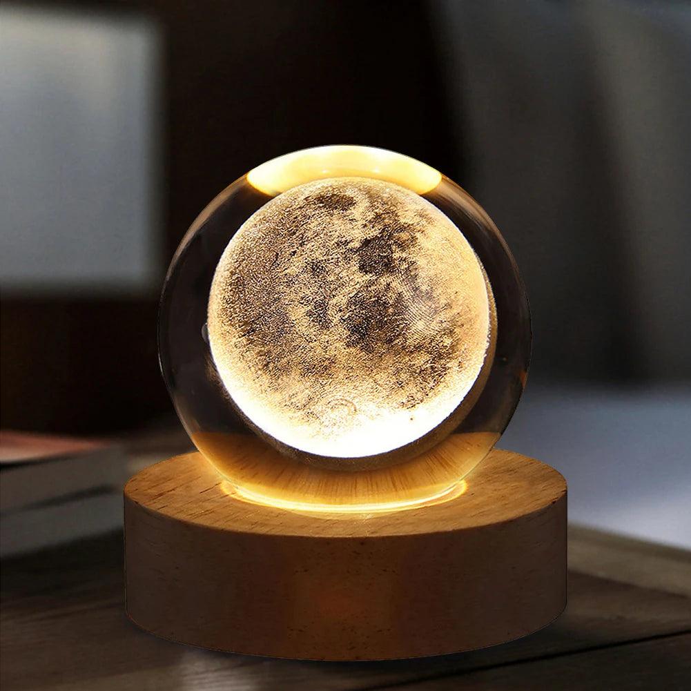 Unique 3D Crystal Ball Lamp HomeRoots Supply