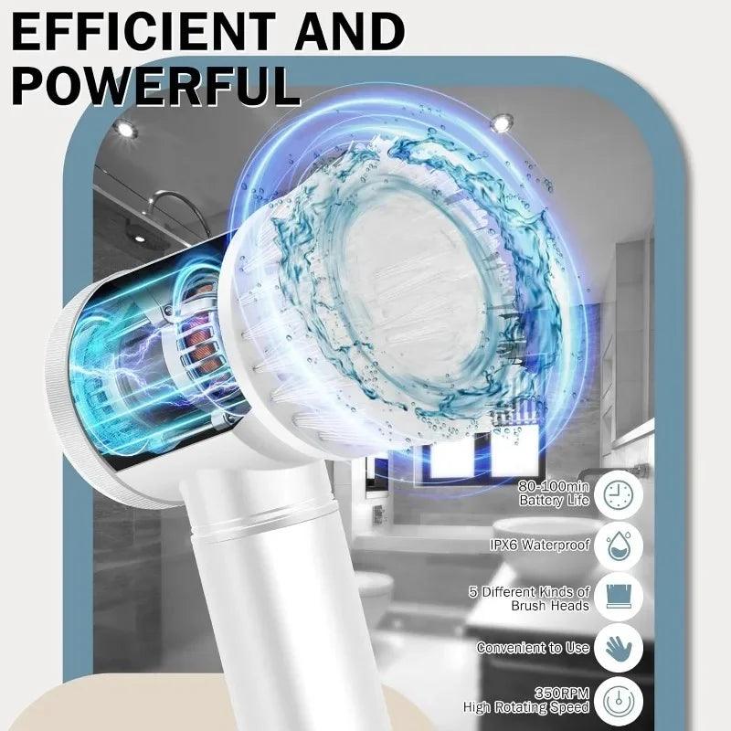 Electric Scrubber Spin Cleaning Brush HomeRoots Supply