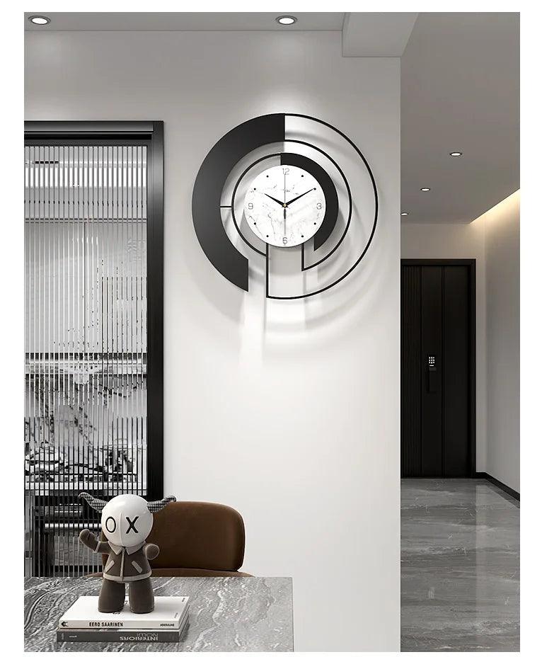 Nordic Wall Clocks Stylish Metal Living Room Clocks Elegant Rooms Ornaments Clock Mechanism Silent Luxury Clock Watch Decoration HomeRoots Supply